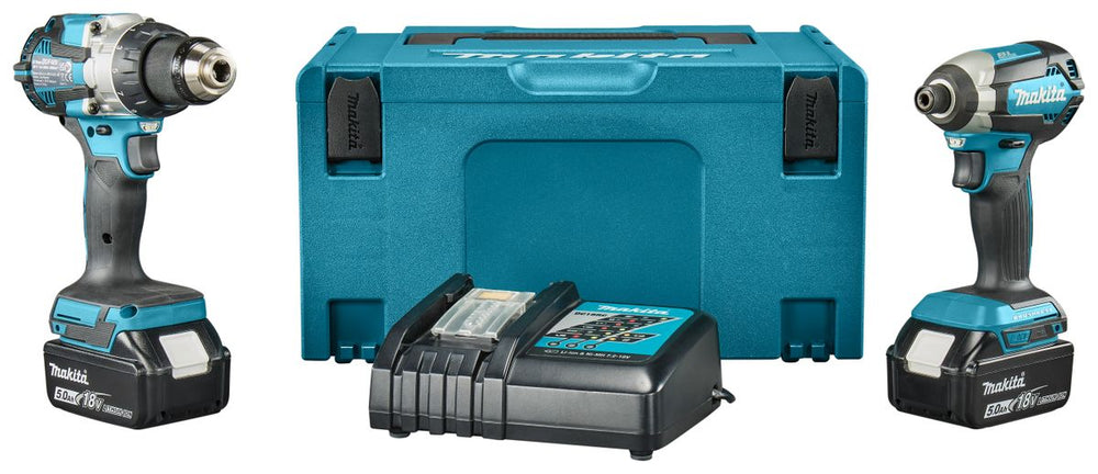 Makita Set combinado DHP489/DTD153 18 Voltios DLX2507TJ nuevo — Nuevo