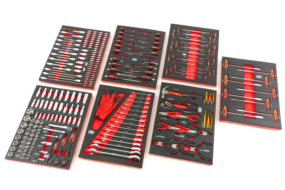 HBM 262 Piezas Premium Relleno de Herramientas para Carro - Rojo nuevo — Nuevo