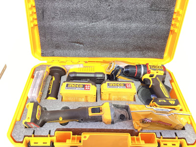 Taladro a Bateria Ingco Kit Combinado 20v 3 Herramientas de segunda mano · Taladros — Revisado