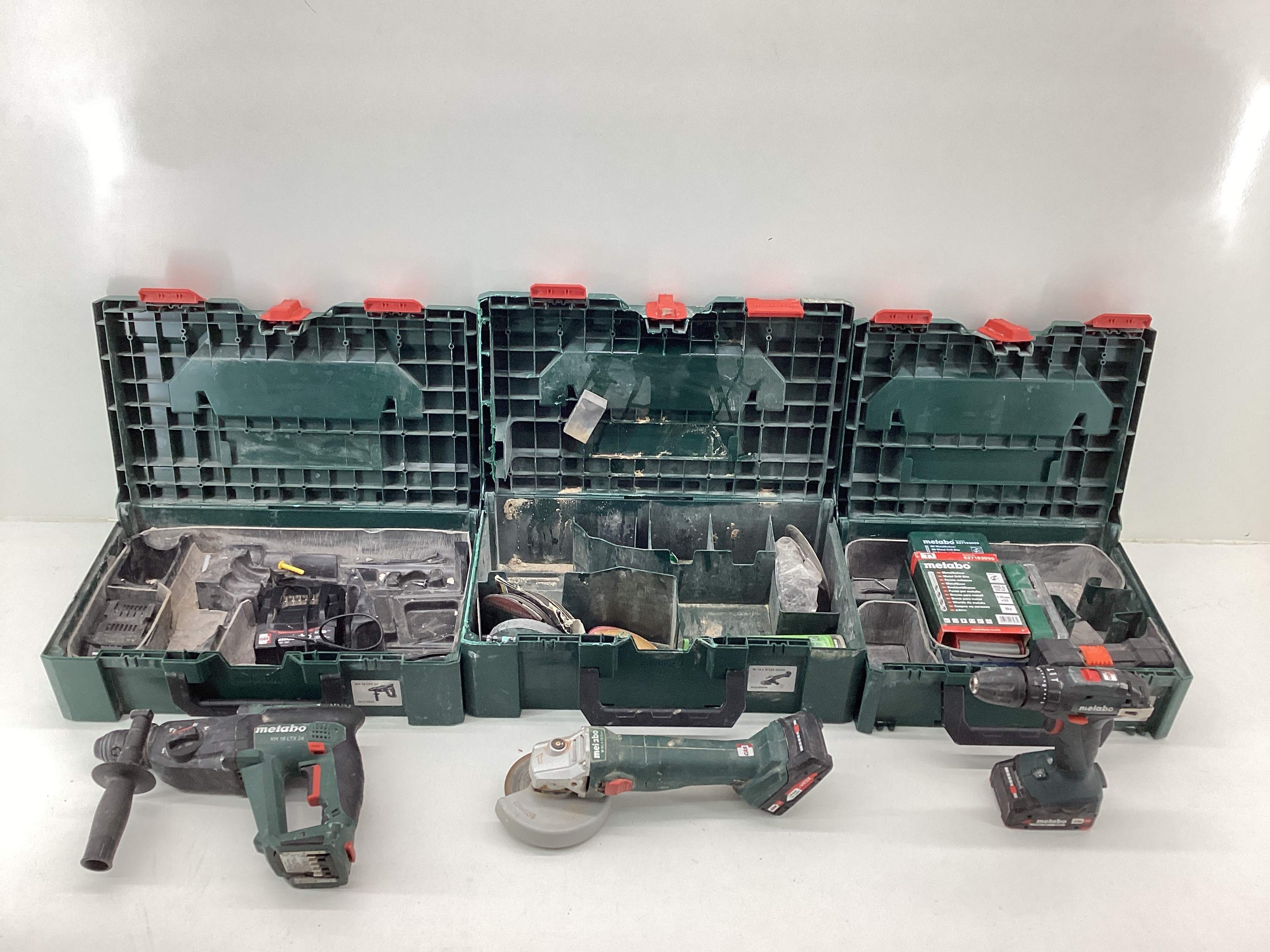 Kit Herramientas Variadas Metabo Set Metabo sb18lt bl+w18ltx125+kha18ltx de segunda mano · Kits de herramientas — Con uso