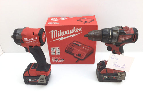 Atornillador a Bateria Milwaukee m18 f1w2f12 + m18-blpd2 de segunda mano · Atornilladores — Revisado