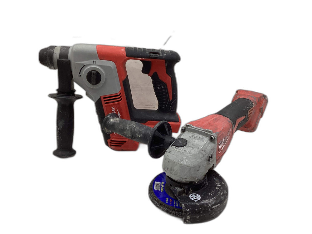Kit Herramientas Variadas Milwaukee Martillo Combinado Sin Cable m18 Blhx + Amoladora Sin Cable m18 blsag125xpd de segunda mano · Kits de herramientas — Revisado