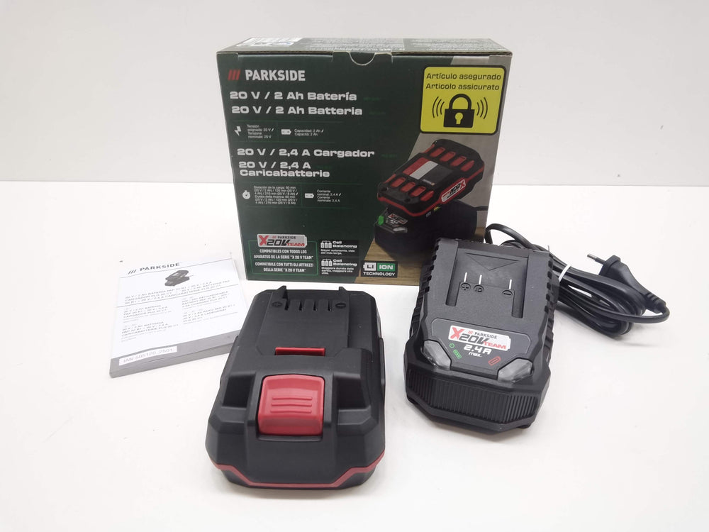 Bateria Parkside Cargador y Bateria de segunda mano · Baterías — Revisado