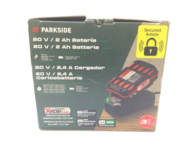 Bateria Parkside Pack Batería 20v 2ah + Cargador 20v 2.4a Serie x 20v Team de segunda mano · Baterías — Como nuevo