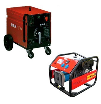 Equipo de soldadura rectificador+grupo electrógeno