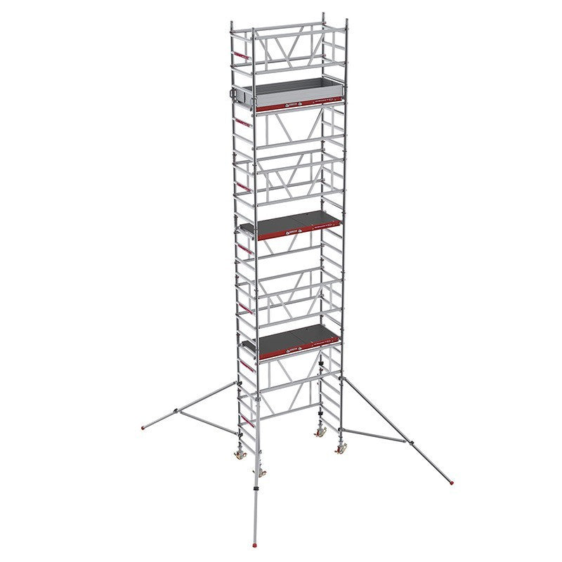 Alquiler de torre andamio de aluminio móvil con ruedas.
