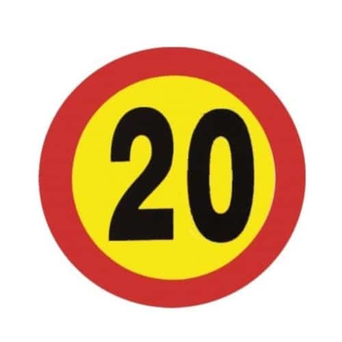 Señal de obra prohibido 20km/h de segunda mano en Herramientas Usadas